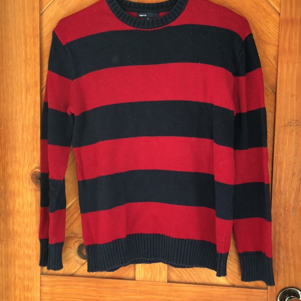 Red and Blue Stripe Sweater